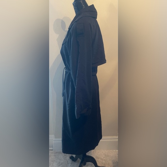 Vintage Nuage Black Light Weight Trench Coat Size 6 - Picture 3 of 13